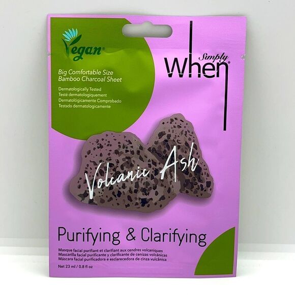 NWT Simply When Volcanic Ash Purifying Sheet Mask - Picture 2 of 3